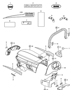 Label-2 Diagram and Parts List for SX3100 54ALB4S727-54ALB4SW727-54ALB4SX727-54ALB4SY727-54ALB4SZ727-54AMB4S727-54AMB4SW727-54AMB4SX727-54AMB4SY727-54AMB4SZ727 Cub Cadet Lawn Tractor